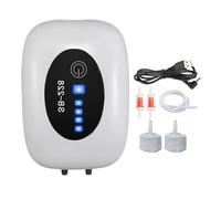 Bomba De Aire Para Acuario - Aireador Ligero De 2 Puertos, Carcasa ABS, Dispositivo De Batería Silencioso, Fuente De Oxígeno De Ahorro De Energía Con Modos Intermitentes Continuos | Soporte D