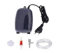 Bomba de aire para acuario de 3 W, bomba de oxígeno de 1,6 l/min, bomba de oxígeno silenciosa, equipada con una manguera de 1,2 metros, 2 piedras neumáticas, 2 válvulas reguladoras y válvula