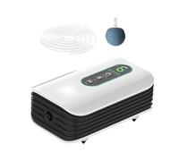 Bomba de aire para acuario, recargable por USB, bomba de oxígeno para acuario, 1,5 W, 3 L/min, ultrasilenciosa, regulable, potente bomba de aireación con accesorios para pesca al aire libre, acuarios
