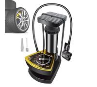 Bomba de aire para bicicleta, inflador de pie ligero con manómetro de presión, compresor portátil de neumáticos de bicicleta para sedán, motocicleta, camioneta, juguetes inflables eléctricos
