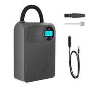 Bomba de aire para coche portátil Compresor multifuncional Inflador eléctrico neumáticos con detección presión Función apagado automático Pantalla LED 4 conversiones unidades turbo cobre puro Boquilla