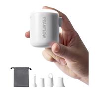 Bomba de aire para inflables, bomba de aire portátil para colchón de aire, inflado de 360 l/min, presión de 4 Kpa, recargable USB-C de 2200 mAh, ultraligera con luz de camping y modo SOS, bomba