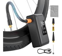 Bomba de aire para inflables | Pequeña recargable con manómetro - Bomba eléctrica portátil para inflar neumáticos, para ciclismo, carretera, montaña, globo, juguetes inflables, piscina, viaje