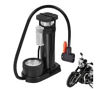 Bomba de aire para neumáticos de bicicleta, bomba de aire de pie para bicicleta, bomba de aire portátil de aleación de aluminio con manómetro para baloncesto, cojín de aire, globo, voleibol,