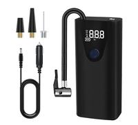 Bomba de aire para neumáticos de coche - Compresor eléctrico con pantalla digital | apagado automático | Diseño portátil, luz LED integrada, relleno rápido, para viajes, garaje