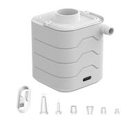 Bomba de aire portátil, Bomba de colchón neumática eléctrica portátil - Bomba de aire de viaje con luz de camping LED y 6 boquillas | Bomba de inflado pequeña para bolsas de aire, Camas