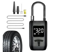 Bomba de aire portátil - Mini inflador eléctrico de neumáticos para bicicletas | Bomba de aire multiusos con adaptador | Para bicicletas, motos, globos, juguetes deportivos, vehículos domésticos, gara