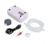 Bomba de aire recargable con batería de litio para peceras con salida de oxígeno ajustable, funcionamiento de bajo ruido, carga automática para uso de cubo (8000 mAh)