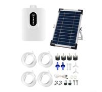 Bomba de aire solar para estanque con batería de 6000 mAh, aireador silencioso para estanque de peces con carga USB, generador de oxígeno impermeable para acuario de hasta 5 m²