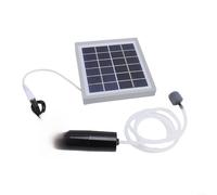 Bomba de aire solar para estanque de 10 W, oxigenador portátil USB | Silicona monocristalina, carcasa resistente a la intemperie, para un acabado negro duradero, resiste elementos al aire libre