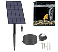 Bomba de aire solar para estanque de peces, bomba de aire solar para estanque, herramienta de bajo ruido con piedra de burbujas y manguera para acuarios, piscinas pequeñas, paisajismo