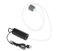 Bomba de Aire USB Silenciosa para Acuario, 1w Portátil | Carga 5v 1a, Cuerpo Abs y Cobre, Negro, Gancho Aleatorio para Peceras Domésticas y Familiares Color Aleatorio