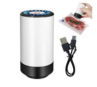 Bomba de almacenamiento de vacío - Unidad de compresión eléctrica de 10 cm, dispositivo compacto de alimentación USB, sellador de reutilizable, operación de un toque | Aire de ahorro de