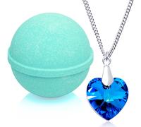 Bomba de ba o Tranquil Serenity con collar. Creada con cristal, extra grande, 283 g. Fabricada en EE. UU.