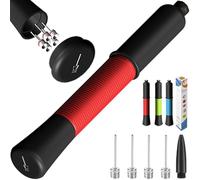 Bomba de Balón con Almacenamiento de Agujas, Bomba de Fútbol con 7 Agujas y Cable Extensible, Bomba de Aire Manual para Balones Deportivos, Baloncesto, Fútbol, Voleibol