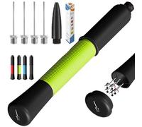 Bomba de Balón con Almacenamiento de Agujas, Bomba de Fútbol con 8 Agujas y Cable Extensible, Bomba de Aire Manual para Balones Deportivos, Baloncesto, Fútbol, Voleibol