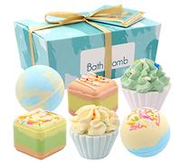 Bomba de Baño 6 Bolitas de Jabon Set de Regalo Bomba de Ducha Bomba de Nubes de Arco Iris Hecha a Mano Bolas de Jabon de San Valentín/Navidad/Cumpleaños para novias, madres, esposas, niñas
