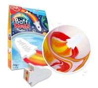 Bomba de baño de llama de cohete grande de Zimpli Kids, bomba de baño de efecto especial multicolor, regalo de cumpleaños para niños, apto para veganos y libre de crueldad