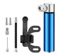 Bomba de bicicleta con soporte, bomba de aire portátil de alta presión de 120 PSI para ciclismo de carretera, inflador de aleación de aluminio con manguera desmontable para válvulas y bolas Presta