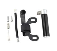 Bomba de bicicleta con soporte, bomba de aire portátil de alta presión de 120 PSI para ciclismo MTB de carretera, inflador de aleación de aluminio con manguera desmontable para válvulas y bolas Presta