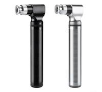 Bomba de bicicleta de aleación de aluminio de 130 PSI, portátil, ligera, diseño compacto para bicicletas de montaña y carretera, compatible con doble válvula, interruptor de boquilla fácil, bloqueo