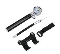 Bomba de Bicicleta Portátil Mini Bomba de Aire 88PSI Adapta a Presta Schrader con manómetro Soporte de Montaje Accesorio de Tubo(Negro)