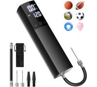 Bomba de bola eléctrica, bomba de aire inteligente, inflación rápida portátil con medidor de presión preciso y pantalla LCD digital para baloncesto, fútbol, voleibol, natación, globo