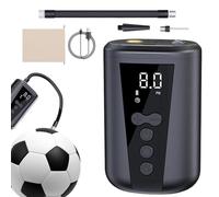 Bomba de bolas eléctricas, inflación rápida con luz LED y pantalla LCD (2 agujas + bolsa de almacenamiento), 3,54 x 2,17 x 1,57 pulgadas Automatic Baloncesto Fútbol Inflator para deportes y