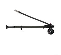 Bomba de choque de bicicleta de aleación de aluminio 300 PSI para MTB para horquilla de suspensión, amortiguador trasero y neumático de bicicleta de carretera con manómetro y control de purga (B)