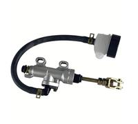 Bomba de cilindro maestro de freno trasero con depósito compatible con Suzuki GSXR 600 750 1000 1100 GSX1300R RF600 RF900 SV650 SV1000 GC150/200 (plateado)