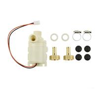 Bomba de circulación de agua caliente/refrigerante de 12 V para estanques, calderas, caravanas, acuarios, motor silencioso sin escobillas CC de 8 l/min, cabeza de 300 cm, 30 dB, bajo ruido, eje de