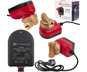 Bomba de circulación lorac cpe15-1,5, 1/2' para agua sanitaria, rojo,