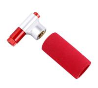 Bomba de Co2 para Neumáticos de Bicicleta, Mini, Aleación de Aluminio | Interfaz de Cilindro Mecanizado Cnc, Botón de Inflado Presión, Color Rojo, para Balón