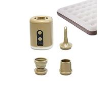 Bomba de colchón de aire, bomba de aire portátil, herramienta de inflado eléctrica portátil, batería compacta, 1600 mAh, bomba de aire recargable ligera para senderismo, picnic, mochila