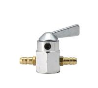 Bomba De Combustible Conjunto 6mm 8mm Motocicleta Carburador Combustible Gasolina Tanque Válvula Conmutación Grifo Llave Purga Interruptor Encendido Apagado(6mm silver)