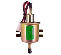 Bomba de Combustible Eléctrica 12v de baja Presión Perno de Fijación de Alambre en línea para Gasolina y Diesel HEP-02A Universal (dorado)