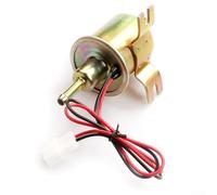 Bomba de combustible eléctrica de 12 V 24 V HEP-02A para transferencia de diésel, ajuste de baja presión de 80 a 100 L/H con entrada/salida de 8 mm, tipo de émbolo estable para coche (cobre de 12 V)