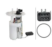 Hella Bomba de combustible 8TF 358 106-731 eléctrica 6 polos con sensor de nivel y junta