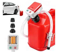 Bomba de combustible HOSPAOP, eléctrica, con parada automática, para bidones de gasolina, diésel y aceite, roja, de 20 litros, ABS