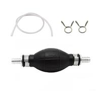 Bomba de combustible manual de pera de 10 mm para transferencia de agua de gasolina diésel con válvula a prueba de fugas hecha de goma y PVC (1 juego)