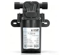 Bomba de Diafragma 12 V 3,5 L/min, 36 W Mini Bomba de Agua Autocebante, Bomba de Membrana de Alta Presión de 1/2 pulgada, Bomba Agua Micro, para Caravana Camping Barco Irrigación Riego