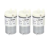Bomba de diafragma, 3 unidades 3L/min 3W Micro bomba de diafragma Mini bomba de vacío de agua de aire motor de plástico de bajo ruido mini bomba de vacío para acuario DC 6V (VN2708PM)