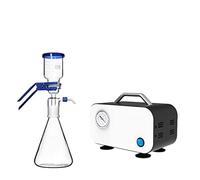 Bomba de diafragma, Bomba De Drenaje, Dispositivo Filtración Al Vacío 1000 Ml + Disolvente Laboratorio Presión Diafragma Sin Aceite