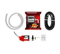 Bomba de diésel, 230V, bomba de gasóleo premium bomba de combustible, bomba de aceite autoaspirante, estaciones de servicio móviles, con mangueras y pistola dispensadora, asa para estación de servicio