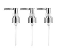 Bomba de dispensador de acondicionador para botellas, bomba de reemplazo de boquilla de botella de champú Bomba de dispensador de loción para jabón (Plata)