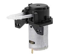 Bomba de dosificaci¨®n peris¨¢ltica CC 12 V/24 V ¨C Cabezal de tubo perist¨¢tico para an¨¢lisis qu¨ªmico de laboratorio de acuario (negro 12 V, 2 x 4)