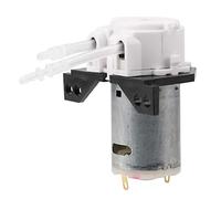 Bomba de dosificación Klanata 12V/24 V CC, bomba peristáltica de autocuración con conector, dirección ajustable, para el análisis químico del laboratorio de acuario (Blanco)