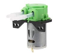 Bomba de dosificación Klanata 12V/24 V CC, bomba peristáltica de autocuración con conector, dirección ajustable, para el análisis químico del laboratorio de acuario (Verde)