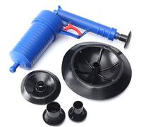 Bomba de drenaje de alta presión, abridor de drenaje de aire para baño bloqueado, limpiador de desagüe de tuberías de inodoro con 4 ventosas