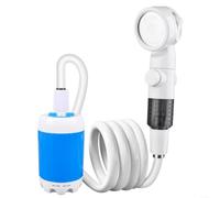 Bomba de ducha eléctrica portátil para camping, recargable, con manguera, flujo de agua de 2 niveles, 3-5 L/min, 5000 mAh para batería para lavabo, viajes al aire libre, limpieza de mascotas
